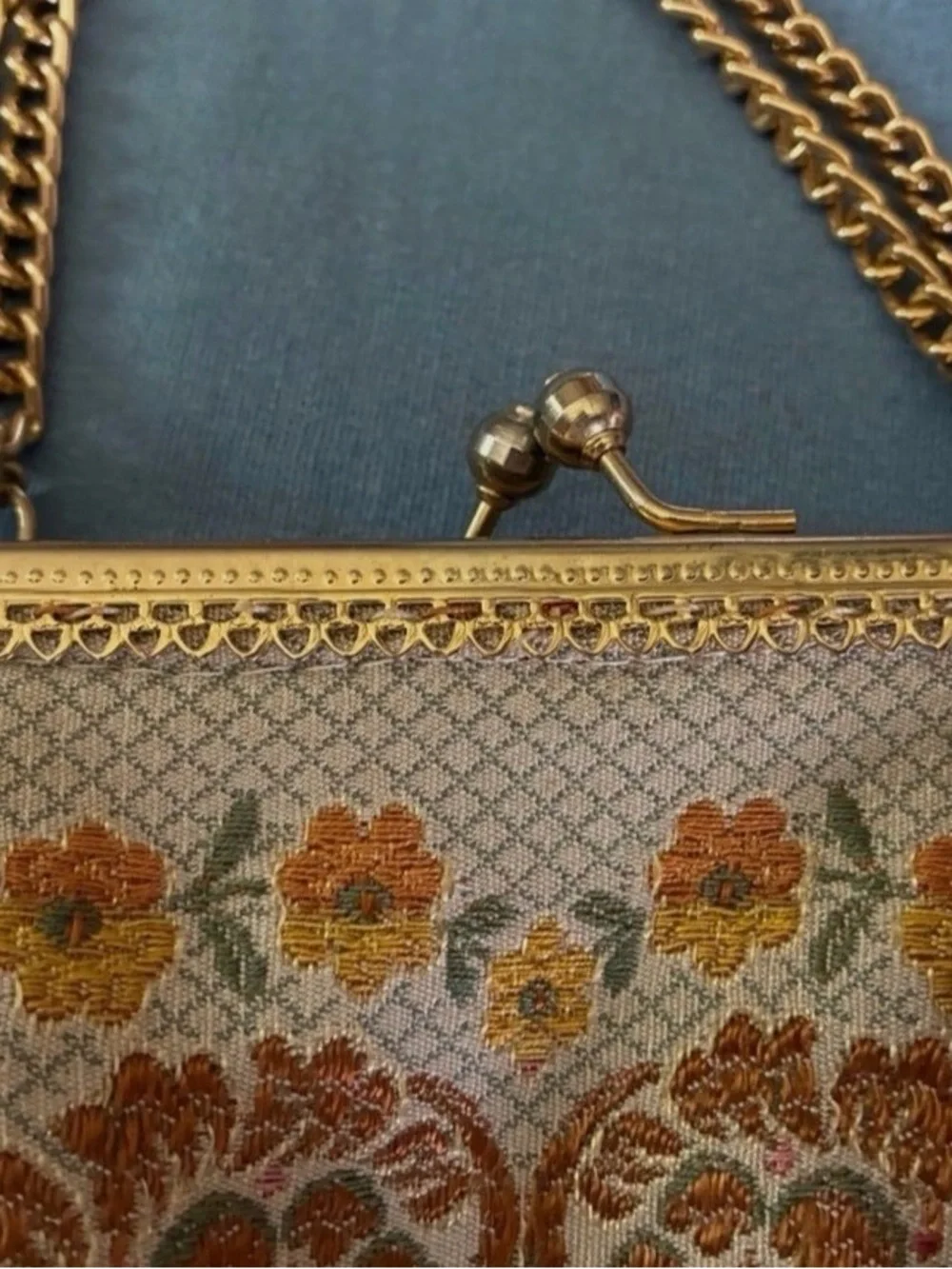 Vintage Italian Evening Bag Mister Simon Ernest Tapestry made in Italy